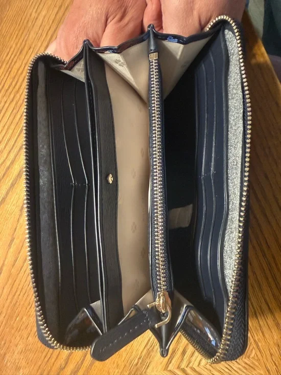 Kate Spade Blue and Red Floral Wallet W 4.75 L8 - Picture 7 of 15